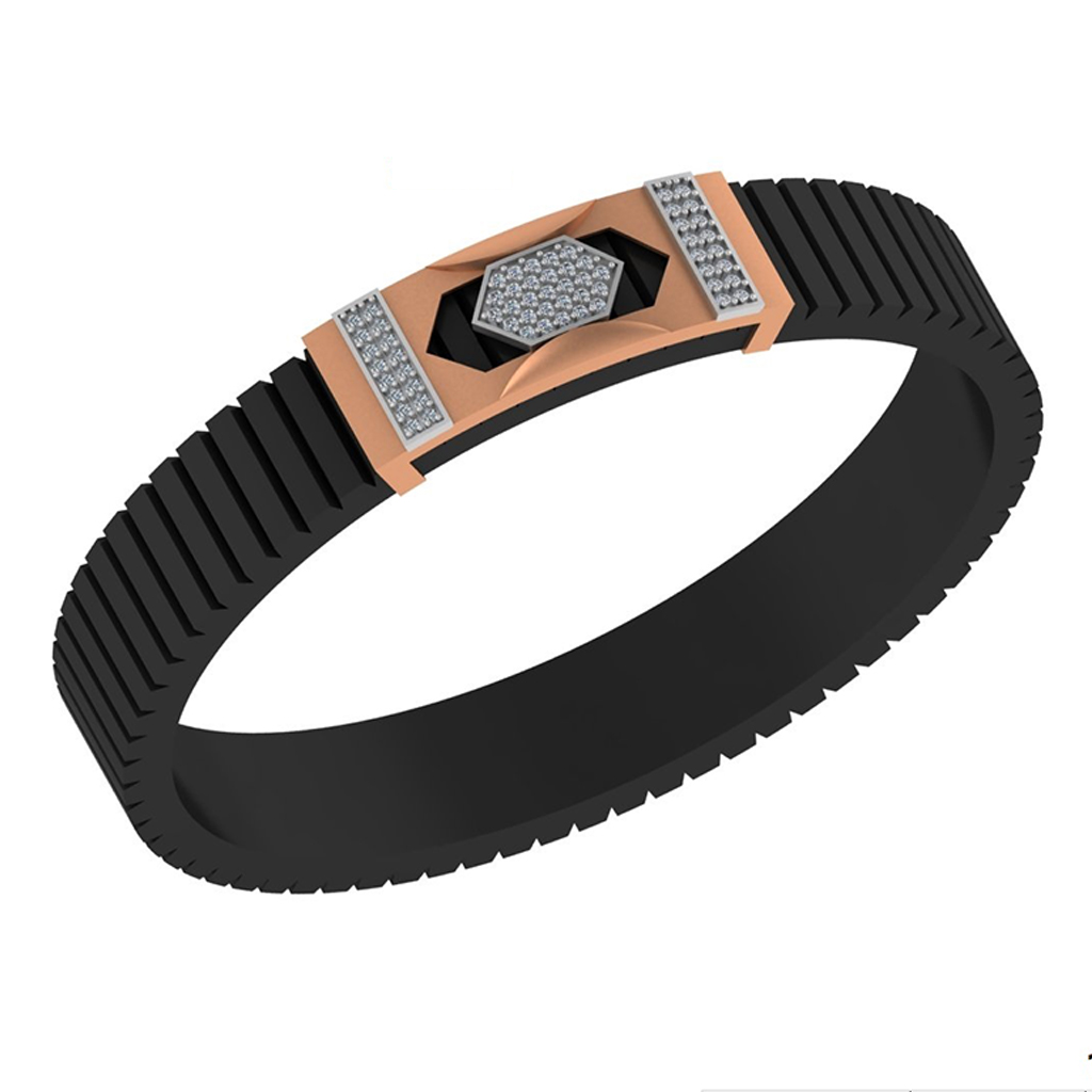 Hexa-Shield Diamond Panel Bracelet