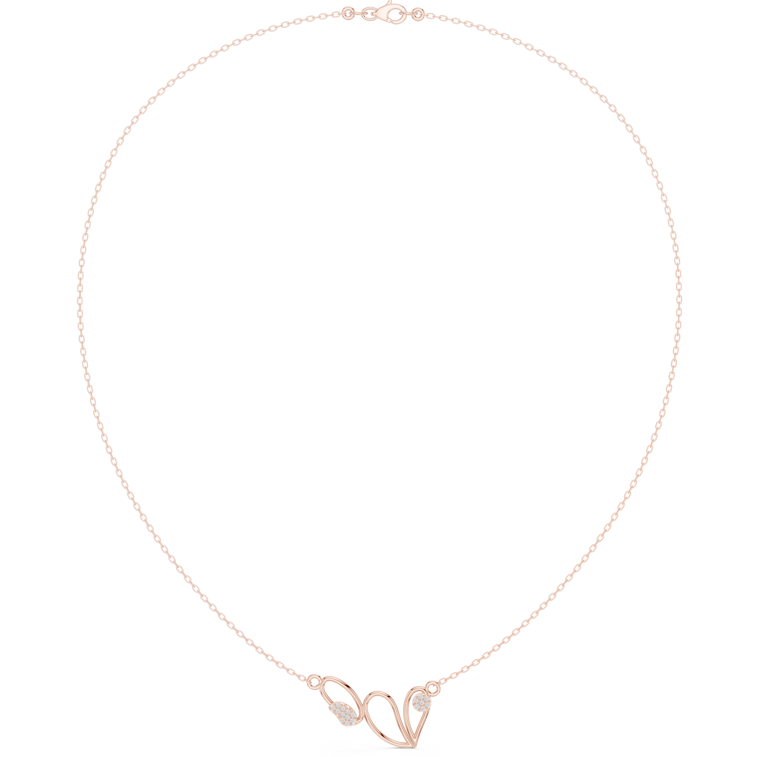 Rosé Heartline Grace Necklace