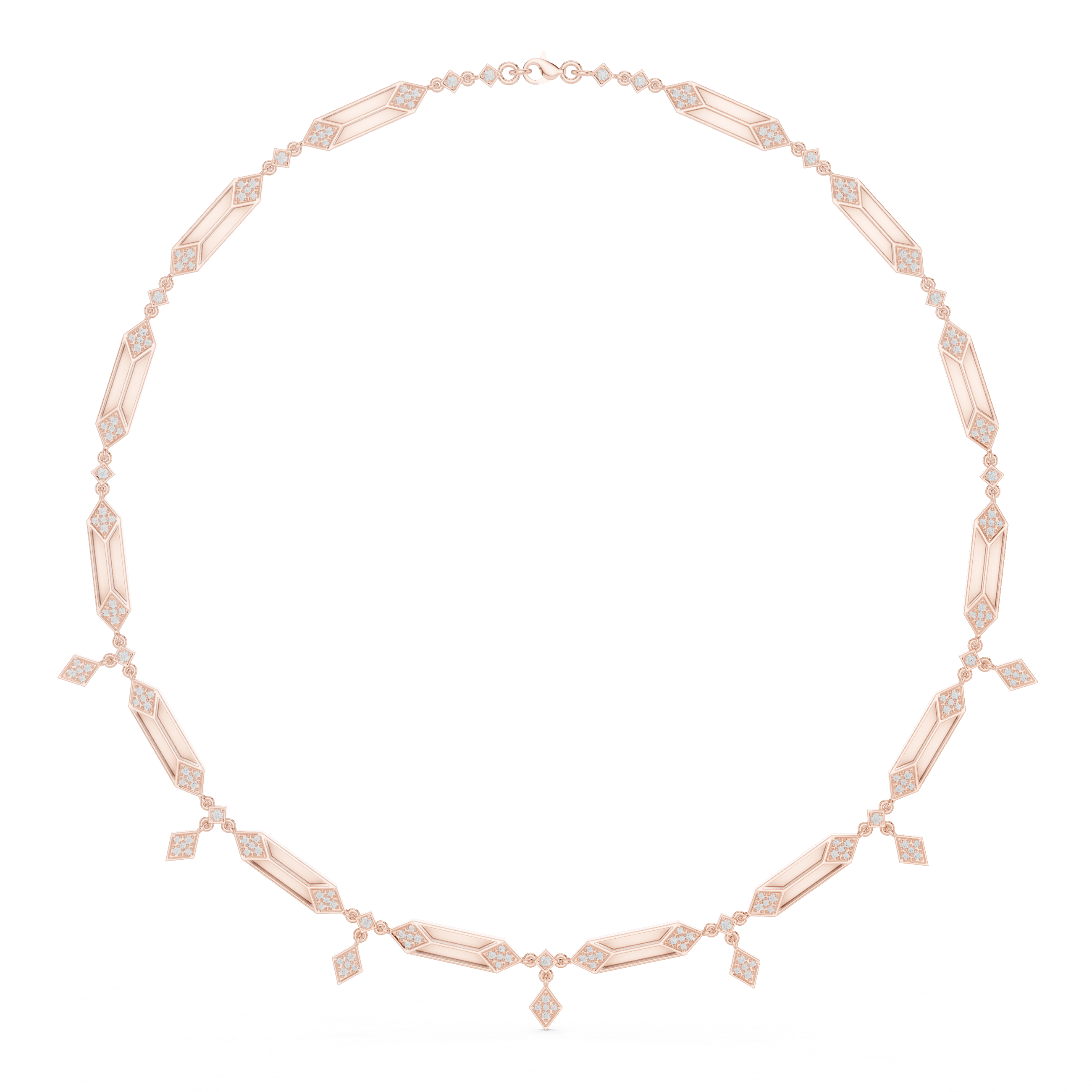 Art Deco Rose Grace Diamond Necklace