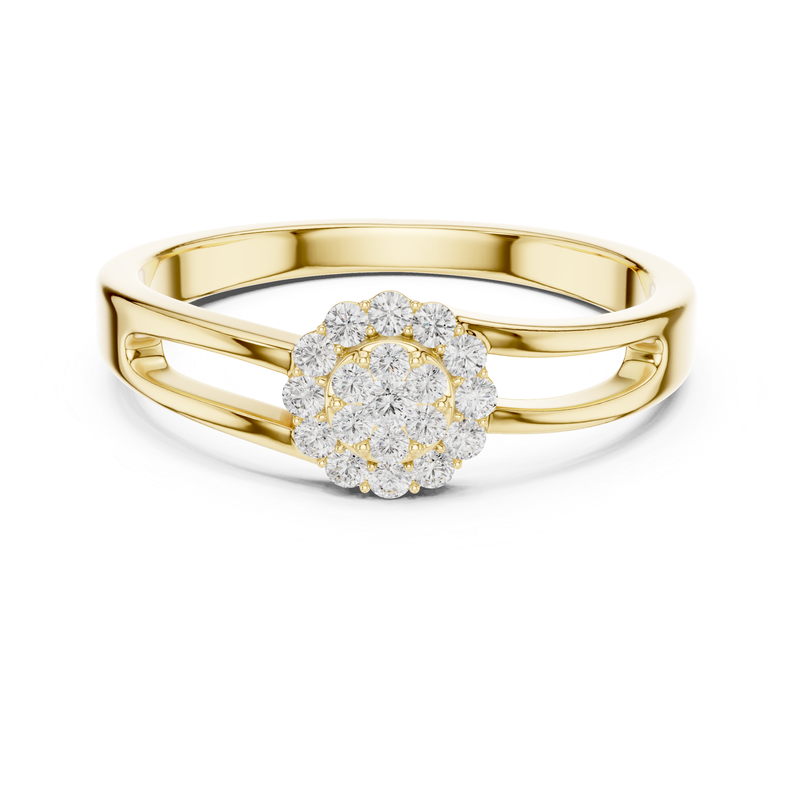 Radiant Bloom Diamond Ring