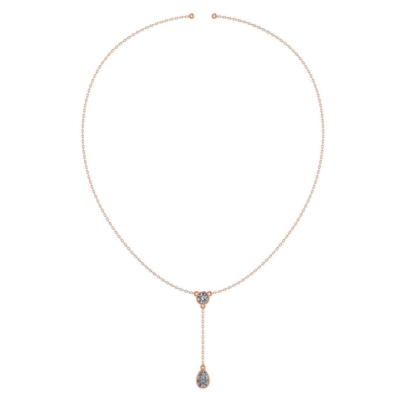 Rosé Minimal Drop Y-Necklace
